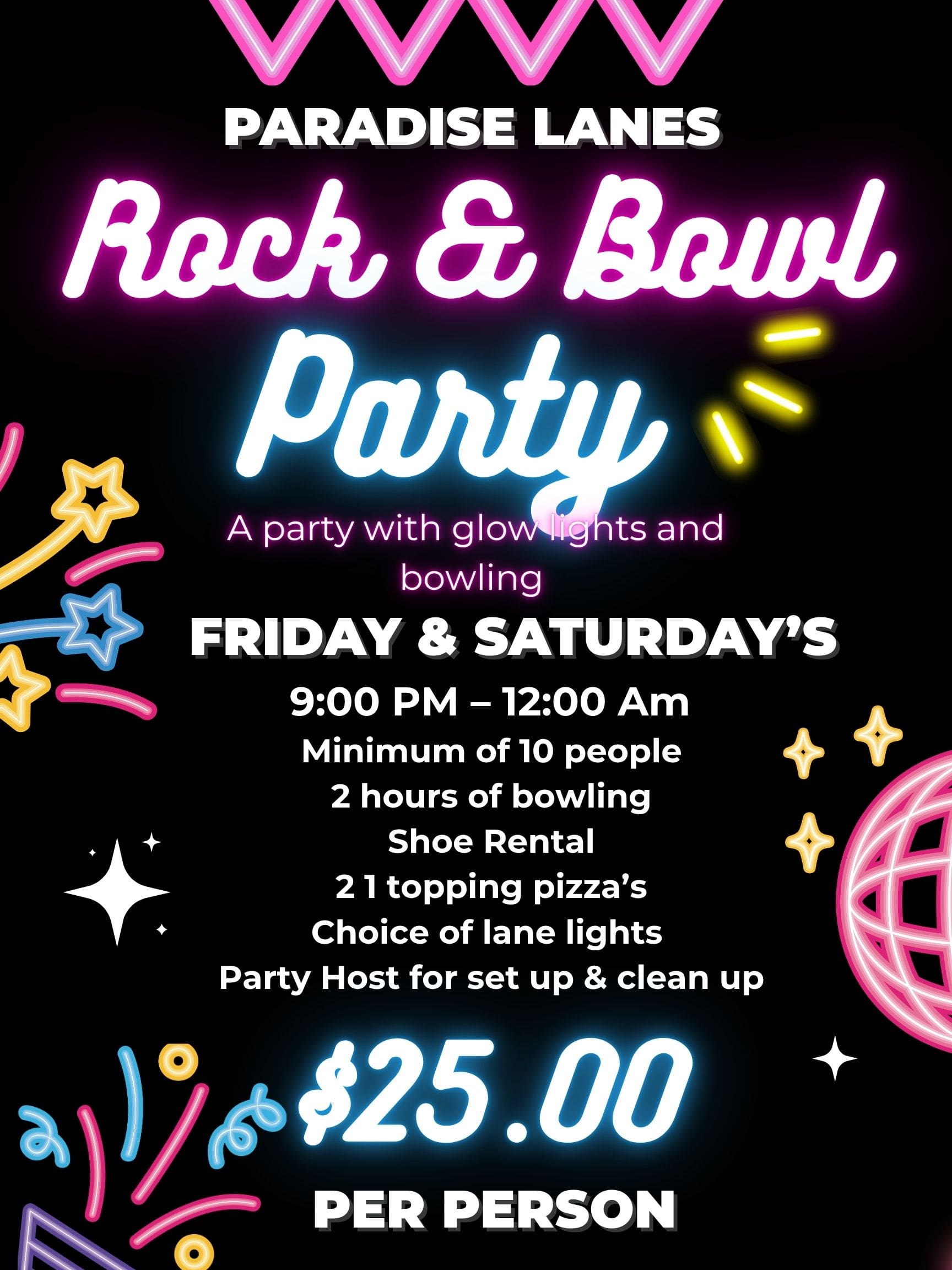 Rock - Bowl Bday Party